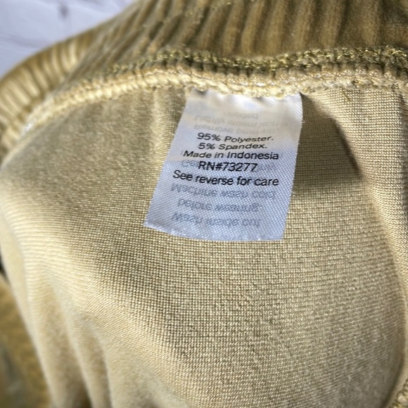 Velour Wide Leg Pants Olive size xl - Picture 2 of 5